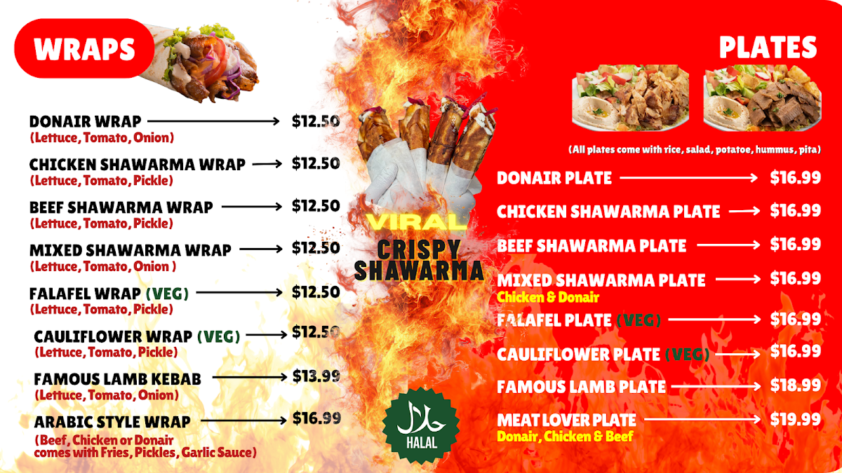 Menu Friends Donair And Shawarma-1